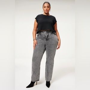 Good American, good icon straight jeans size 16
